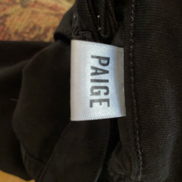 Paige Black Hoxton Skinny Black Jeans Size 26 - Picture 4 of 11
